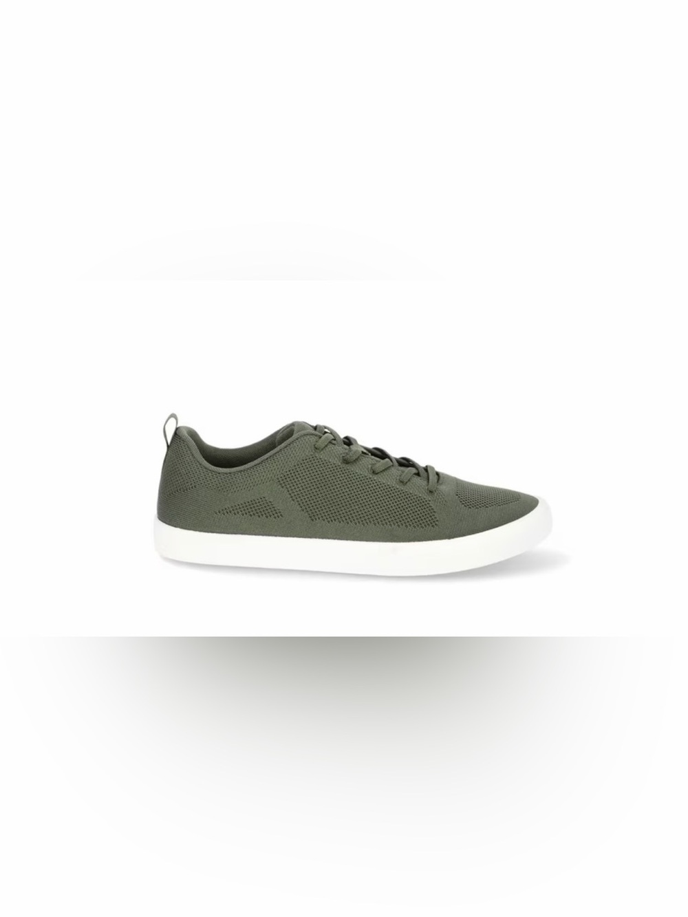 George Olive Knit Low-Top Sneakers with White Sole